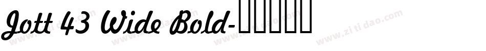 Jott 43 Wide Bold字体转换
